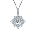 Collier Pendentif Diamant Géométrique en Moissanite 0,5ct D VVS1 Argent S925 - IVOIRART.COM