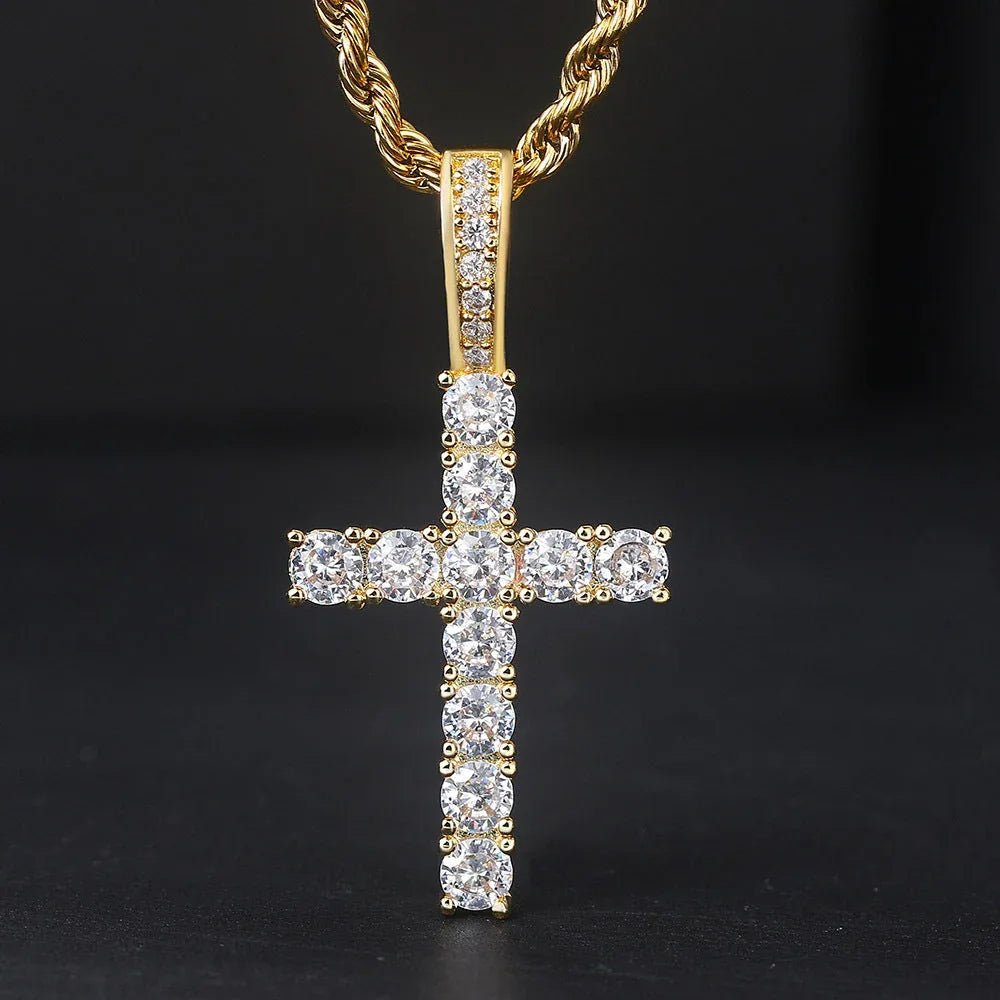 Collier Pendentif en Or Véritable Plaqué Zircon, Élégance et Raffinement - IVOIRART.COM