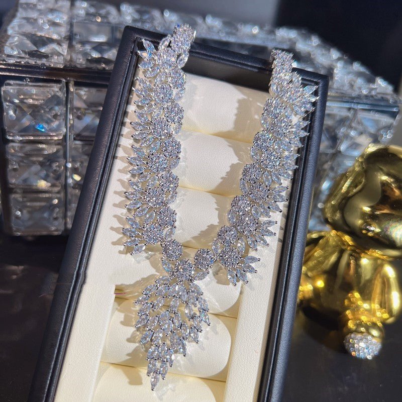 Collier Pendentif en Zircon Ensemble de Bijoux pour Banquet Accessoires Élégants - IVOIRART.COM