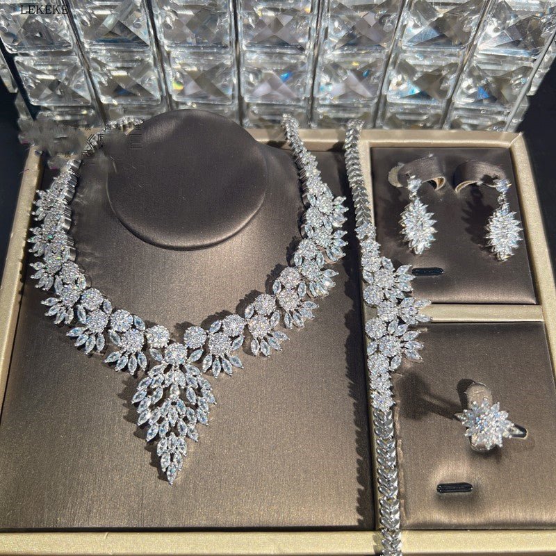 Collier Pendentif en Zircon Ensemble de Bijoux pour Banquet Accessoires Élégants - IVOIRART.COM