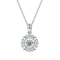 Collier Pendentif Fleur en Moissanite 0,5 ct D VVS1 Argent Sterling S925 45 cm Plaqué Platine Coffret Cadeau Certifié GRA - IVOIRART.COM