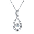 Collier pendentif infini en argent sterling S925, Moissanite 0,5 ct D VVS1, plaqué platine, 45 cm, certificat GRA, boîte cadeau - IVOIRART.COM