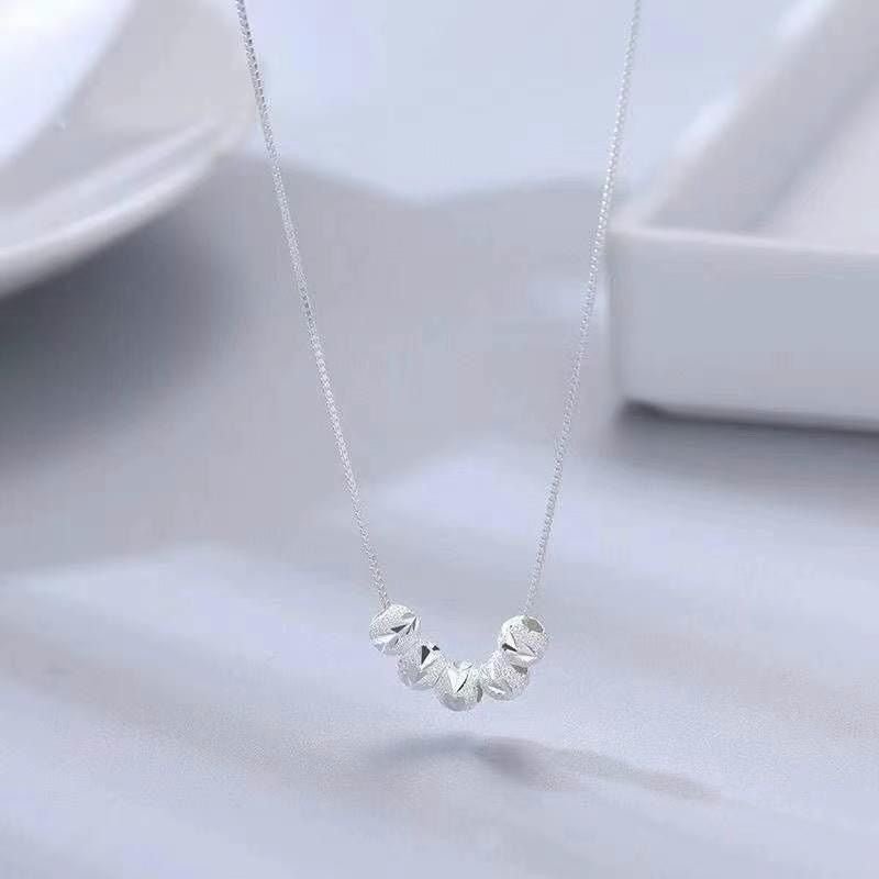 Collier Perle Givrée Facettée en Argent Sterling 999, Élégant et Raffiné - IVOIRART.COM