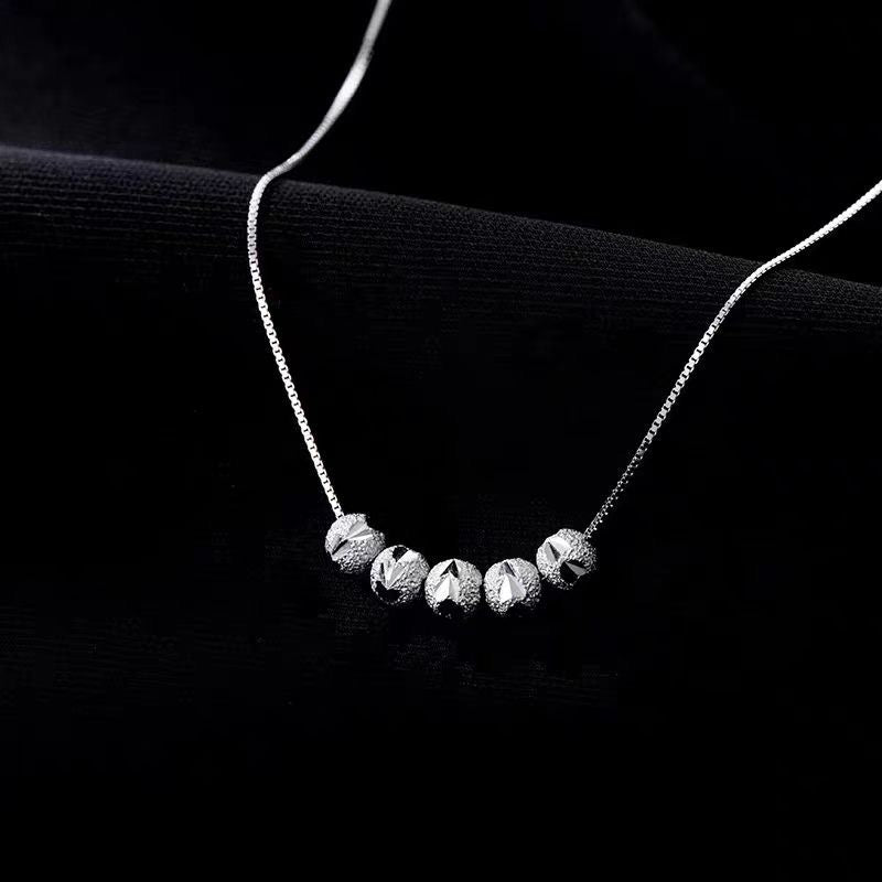 Collier Perle Givrée Facettée en Argent Sterling 999, Élégant et Raffiné - IVOIRART.COM
