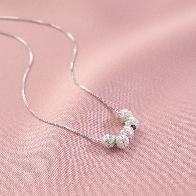 Collier Perle Givrée Facettée en Argent Sterling 999, Élégant et Raffiné - IVOIRART.COM