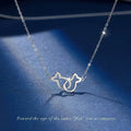 Collier Poisson Creux & Pavé en Argent Sterling 999, Style Élégant et Tendance, Cadeau Idéal Anniversaire et Fêtes - IVOIRART.COM