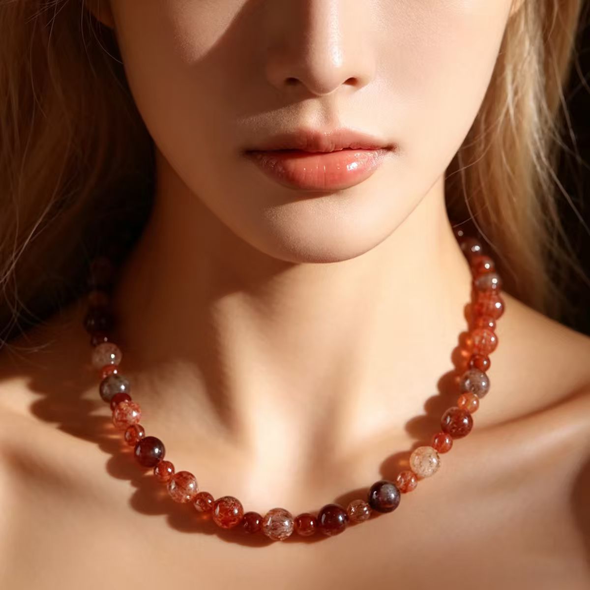 Collier pour femme élégant et unique en perles de cristal naturel, style pastoral - IVOIRART.COM