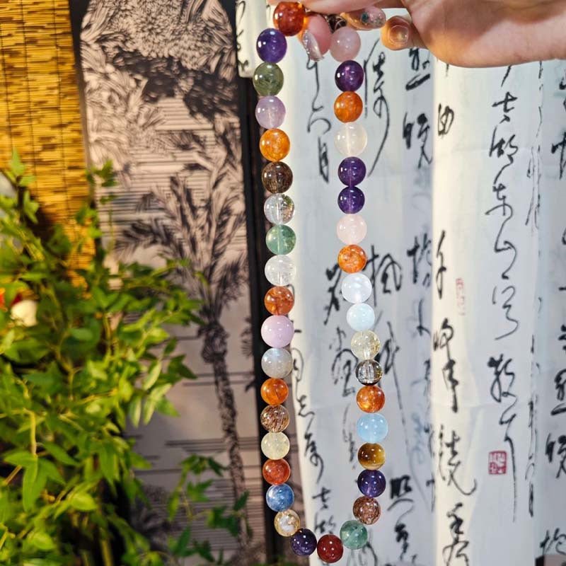 Collier pour femme élégant et unique en perles de cristal naturel, style pastoral - IVOIRART.COM