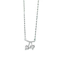 Collier ras-du-cou cerise élégant en argent sterling 999 avec zircone, cadeau idéal - IVOIRART.COM