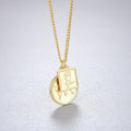 Collier Rétro Rose Pièce plaqué Argent S925 et Or 18 Carats Élégant - IVOIRART.COM