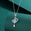 Collier Rêveur Lune & Cœur en Argent Sterling S999 pour Femmes, Chaîne Claviculaire Élégante et Polyvalente d'Été - IVOIRART.COM