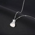 Collier Sac de Fortune en Argent Sterling S999 pour Femmes, Style Chinois, Chaîne Claviculaire en Calcédoine, Bijoux de Luxe Uniques et Polyvalents - IVOIRART.COM