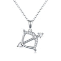 Collier Sagittaire en Argent Sterling S925 pour Femme, Moissanite VVS1 Couleur D, 3,8g Plaqué Platine, Bijou d'Astrologie avec Certificat GRA - Coffret Cadeau Parfait - IVOIRART.COM