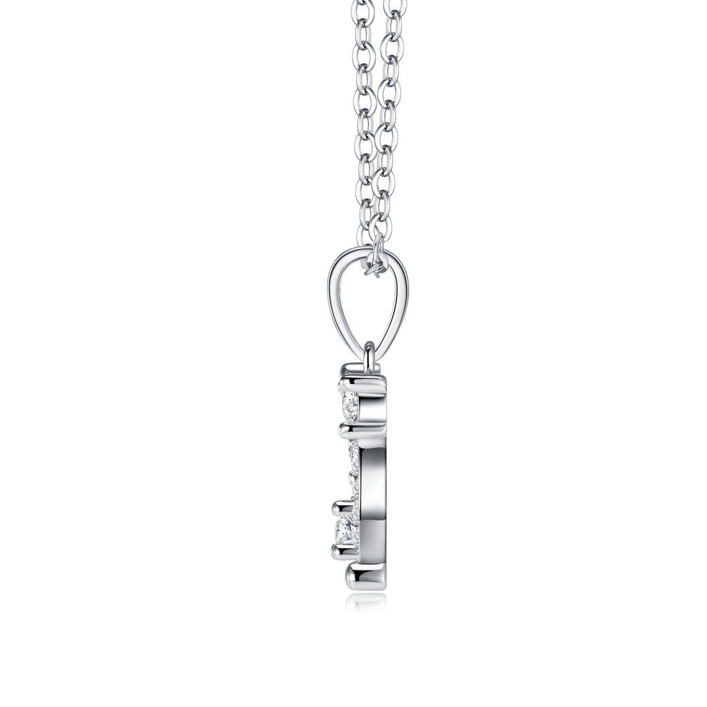 Collier Sagittaire en Argent Sterling S925 pour Femme, Moissanite VVS1 Couleur D, 3,8g Plaqué Platine, Bijou d'Astrologie avec Certificat GRA - Coffret Cadeau Parfait - IVOIRART.COM