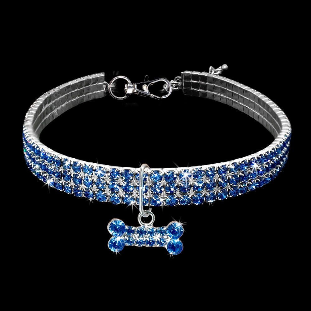 Collier Scintillant en Strass et Cristal pour Chiens et Chats Petits et Moyens - IVOIRART.COM