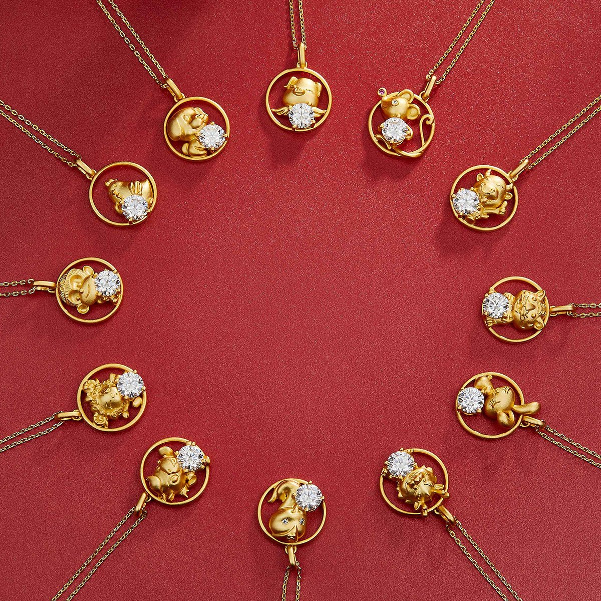 Collier Serpent du zodiaque chinois en argent sterling S925 plaqué or, Moissanite 1ct D Couleur VVS1, 5,4g, cadeau Benmingnian certifié GRA - IVOIRART.COM