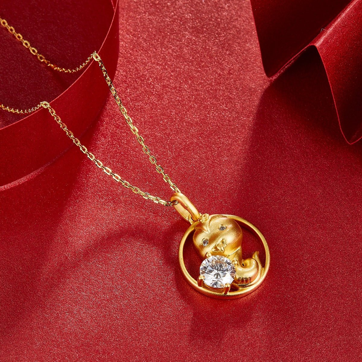 Collier Serpent du zodiaque chinois en argent sterling S925 plaqué or, Moissanite 1ct D Couleur VVS1, 5,4g, cadeau Benmingnian certifié GRA - IVOIRART.COM