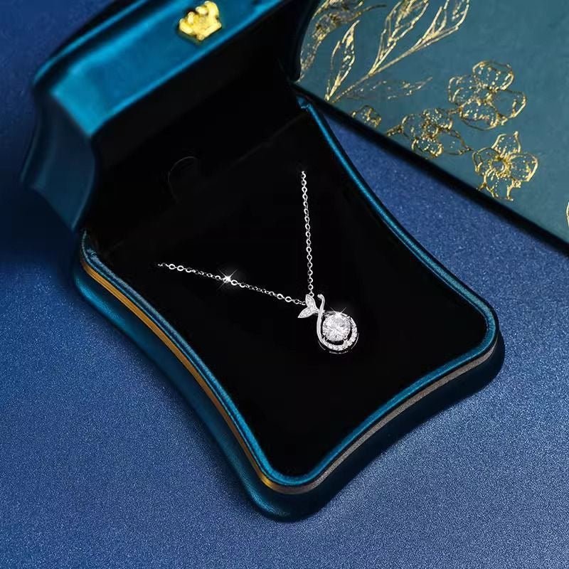 Collier Sirène Rond en Zircone en Argent Sterling 999, Style Raffiné et Luxueux - IVOIRART.COM