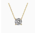 Collier Solitaire à 4 Griffes en Argent Sterling S925 avec Zircone Cubique 5A - IVOIRART.COM