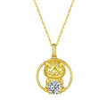 Collier Tigre Zodiac Chinois en Argent Sterling S925 Plaqué Or 1ct Moissanite D VVS1 5g Cadeau Benmingnian Certifié GRA - IVOIRART.COM