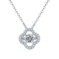 Collier Trèfle à Quatre Feuilles Moissanite 0,5ct D VVS1 en Argent S925 Plaqué Platine 45cm - IVOIRART.COM