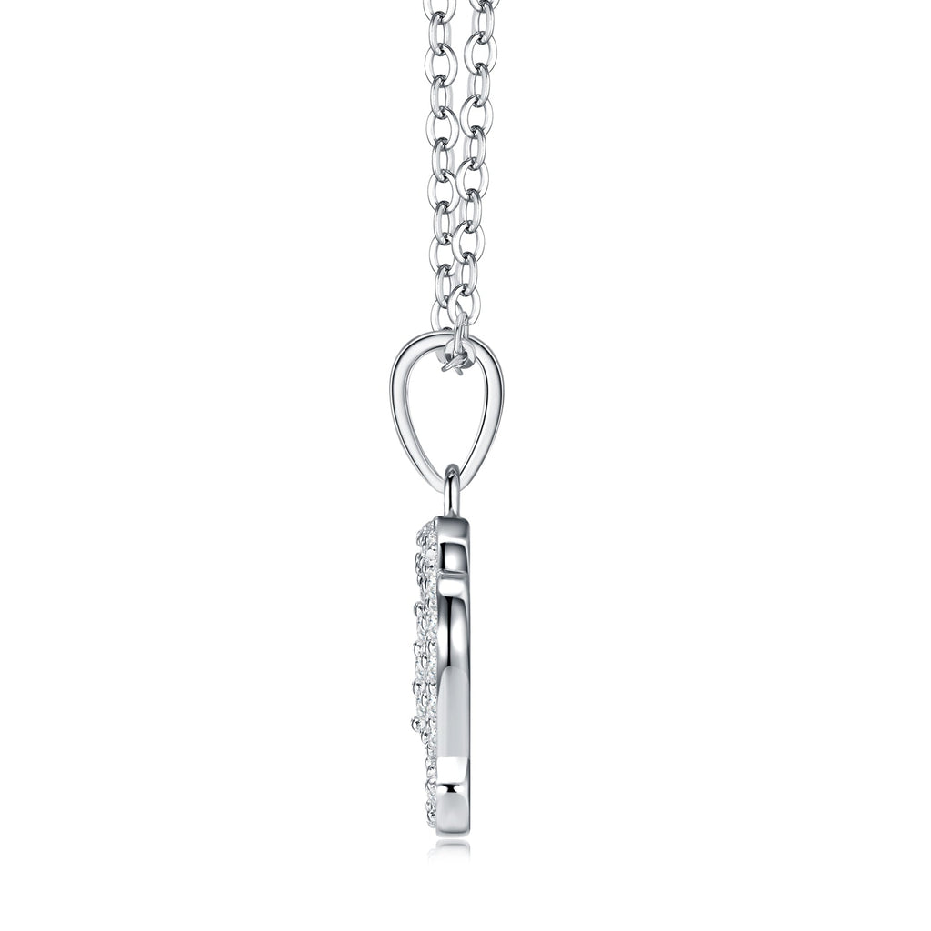 Collier Vierge en Argent Sterling S925 avec Pierre Moissanite D Couleur VVS1 - IVOIRART.COM