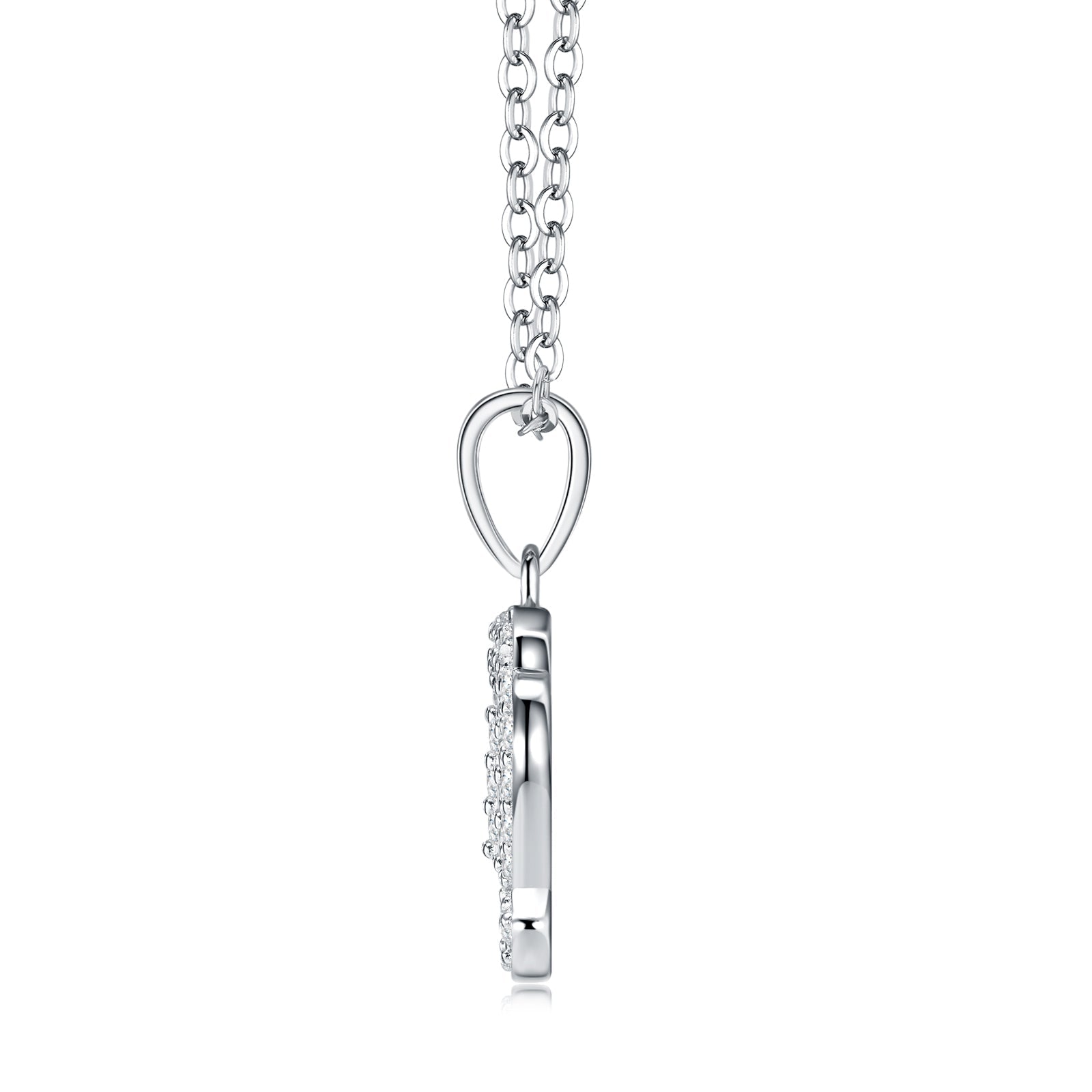 Collier Vierge en Argent Sterling S925 avec Pierre Moissanite D Couleur VVS1 - IVOIRART.COM