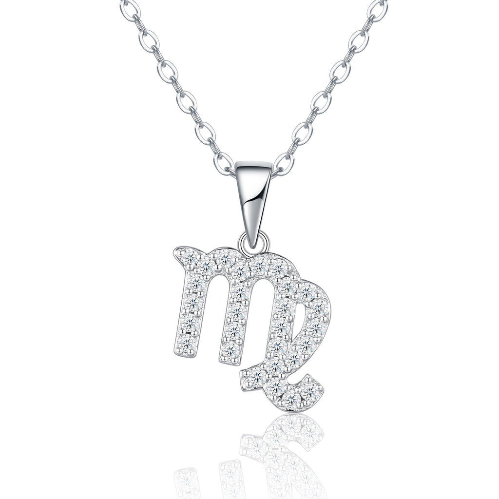 Collier Vierge en Argent Sterling S925 avec Pierre Moissanite D Couleur VVS1 - IVOIRART.COM