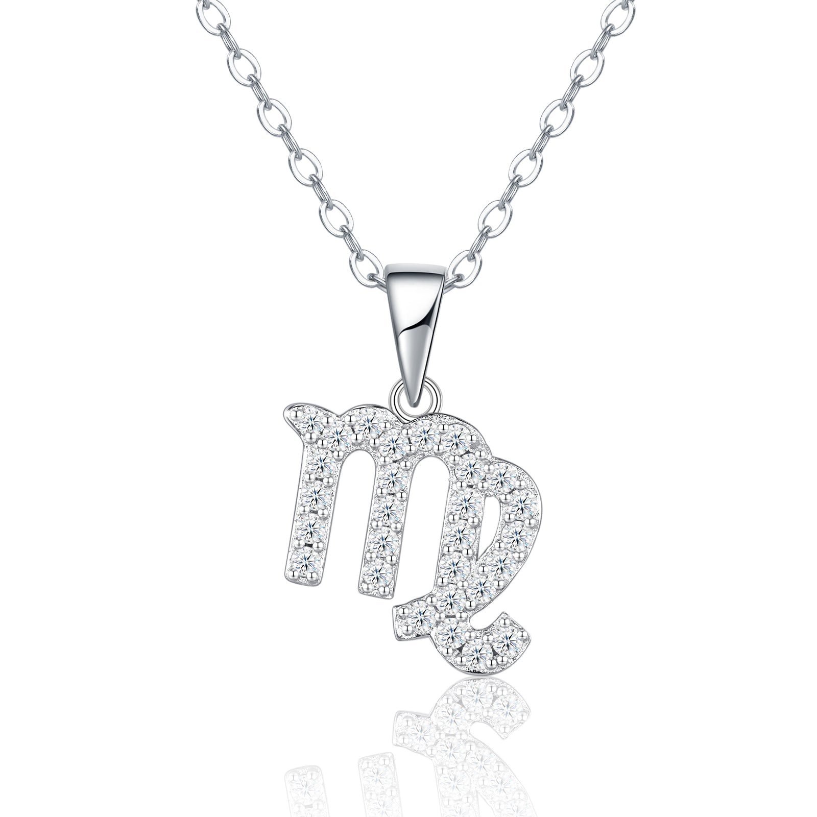 Collier Vierge en Argent Sterling S925 avec Pierre Moissanite D Couleur VVS1 - IVOIRART.COM