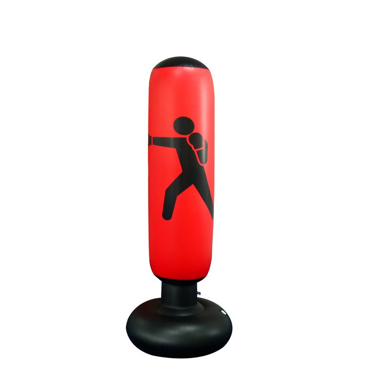Colonne de boxe gonflable fitness 160cm avec sac de sable vertical et aération - IVOIRART.COM