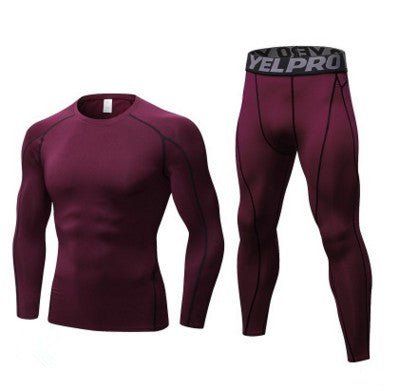 Combinaison de Compression Homme Fitness Course Tissu Tights Manches Longues Pantalon Leggings Tenue Sportive Fitness Sport - IVOIRART.COM