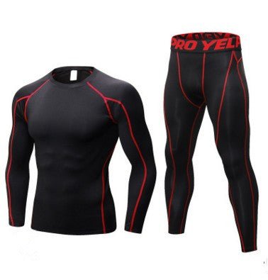 Combinaison de Compression Homme Fitness Course Tissu Tights Manches Longues Pantalon Leggings Tenue Sportive Fitness Sport - IVOIRART.COM
