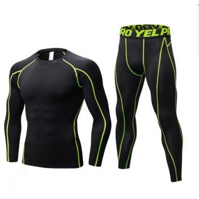 Combinaison de Compression Homme Fitness Course Tissu Tights Manches Longues Pantalon Leggings Tenue Sportive Fitness Sport - IVOIRART.COM