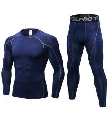 Combinaison de Compression Homme Fitness Course Tissu Tights Manches Longues Pantalon Leggings Tenue Sportive Fitness Sport - IVOIRART.COM