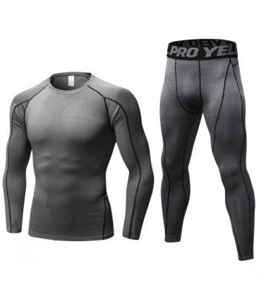 Combinaison de Compression Homme Fitness Course Tissu Tights Manches Longues Pantalon Leggings Tenue Sportive Fitness Sport - IVOIRART.COM