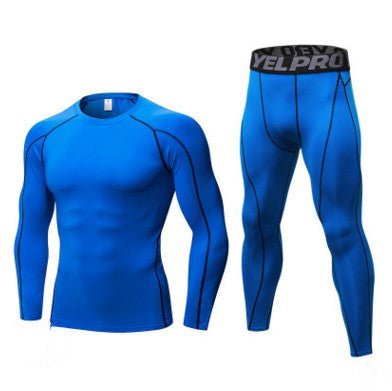 Combinaison de Compression Homme Fitness Course Tissu Tights Manches Longues Pantalon Leggings Tenue Sportive Fitness Sport - IVOIRART.COM