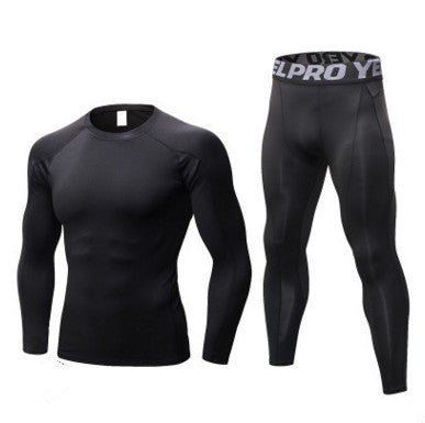 Combinaison de Compression Homme Fitness Course Tissu Tights Manches Longues Pantalon Leggings Tenue Sportive Fitness Sport - IVOIRART.COM