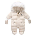 Combinaison enfant avec veste et gants pour bébé - Manche longue épaisse coton acrylique - IVOIRART.COM