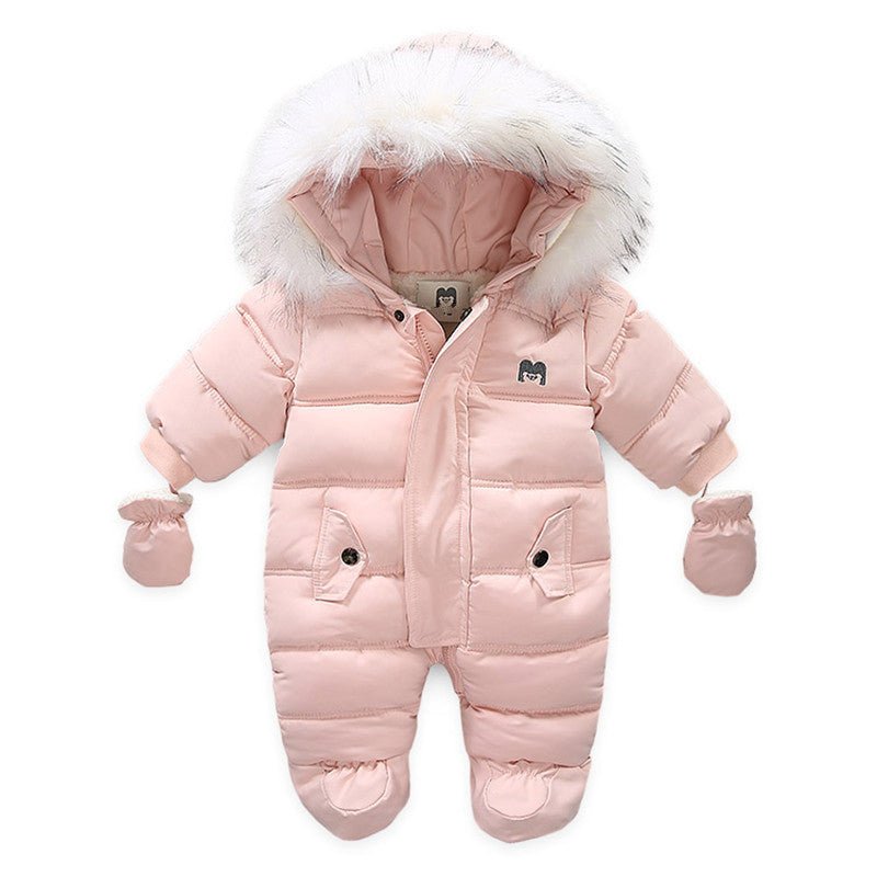 Combinaison enfant avec veste et gants pour bébé - Manche longue épaisse coton acrylique - IVOIRART.COM