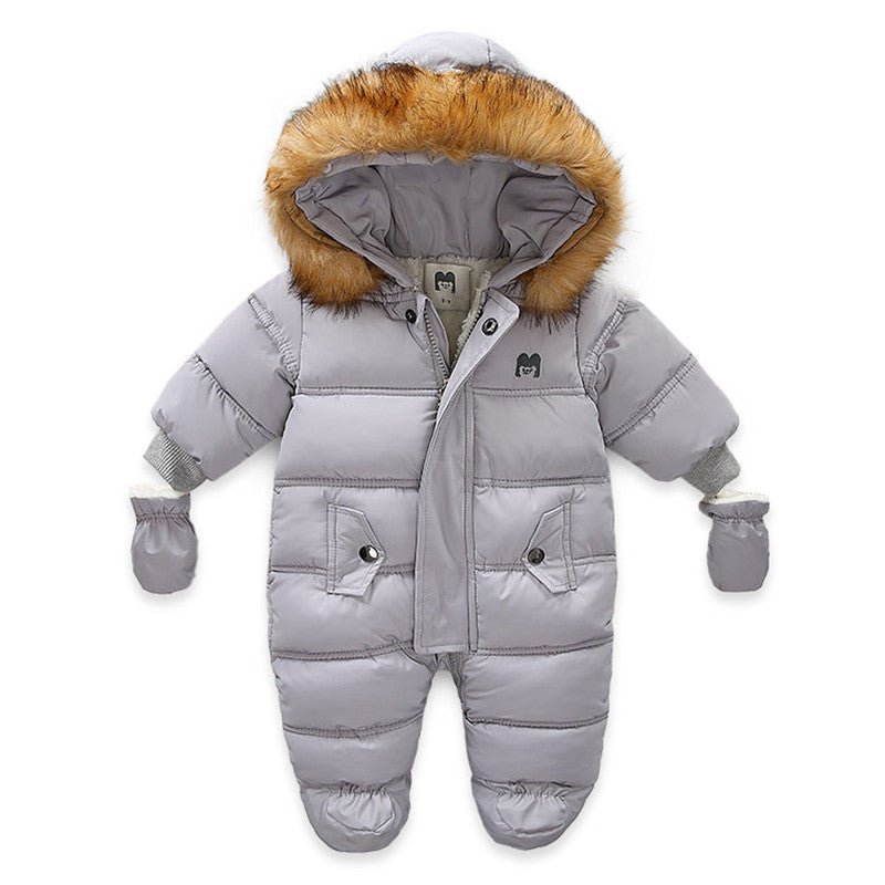 Combinaison enfant avec veste et gants pour bébé - Manche longue épaisse coton acrylique - IVOIRART.COM