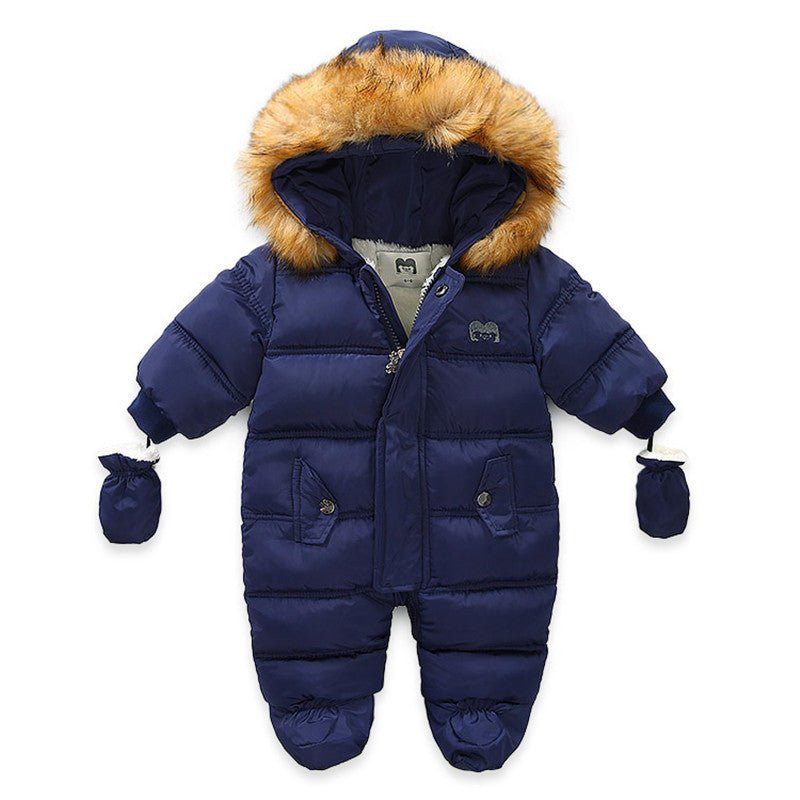 Combinaison enfant avec veste et gants pour bébé - Manche longue épaisse coton acrylique - IVOIRART.COM