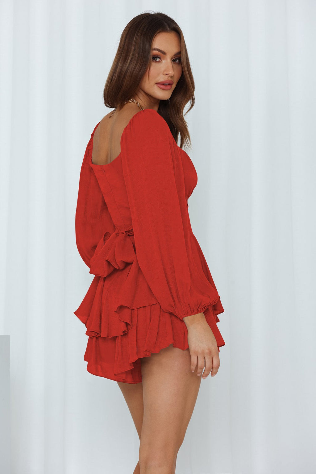 Combinaison Femme Courte à Manches Bouffantes avec Volants - Mode Élégante - IVOIRART.COM