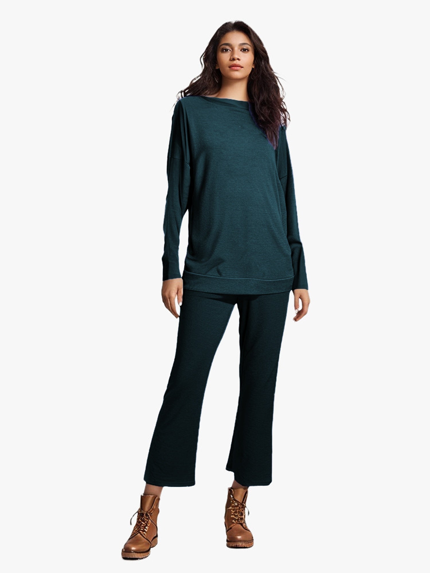 Combinaison Femme Unie à Manches Longues Élégante et Confortable - IVOIRART.COM