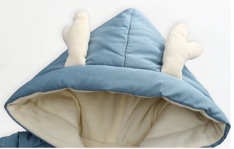 Combinaison hiver épaisse bébé en velours pour garçons et filles 0-3 ans 80 cm - IVOIRART.COM