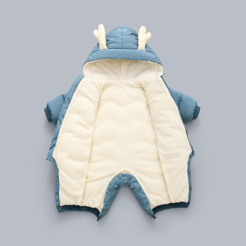 Combinaison hiver épaisse bébé en velours pour garçons et filles 0-3 ans 80 cm - IVOIRART.COM