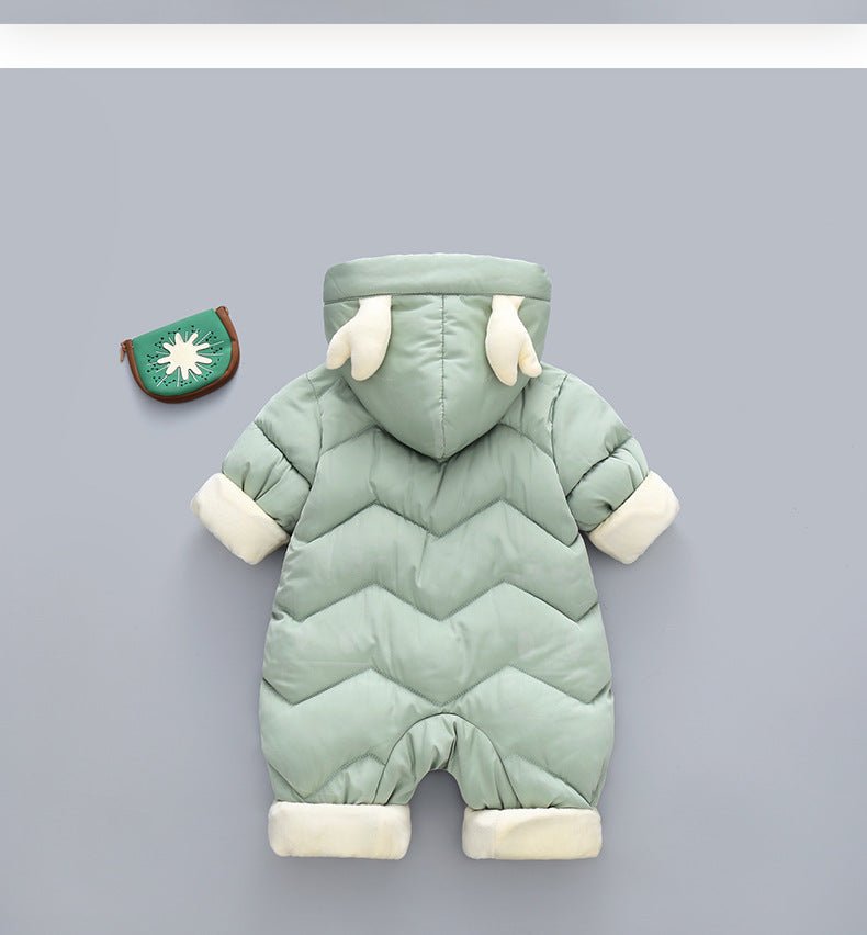 Combinaison hiver épaisse bébé en velours pour garçons et filles 0-3 ans 80 cm - IVOIRART.COM