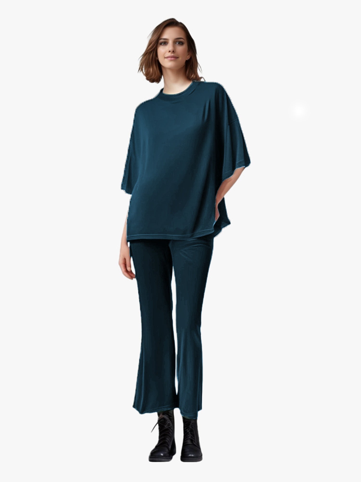 Combinaison Longue à Manches Longues Couleur Unie pour Femme Élégante et Confortable - IVOIRART.COM