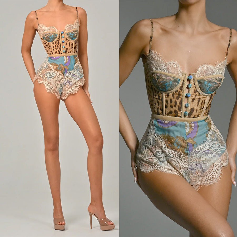 Combinaison sexy à fines bretelles en dentelle pour femme – Nouvelle tendance mode - IVOIRART.COM