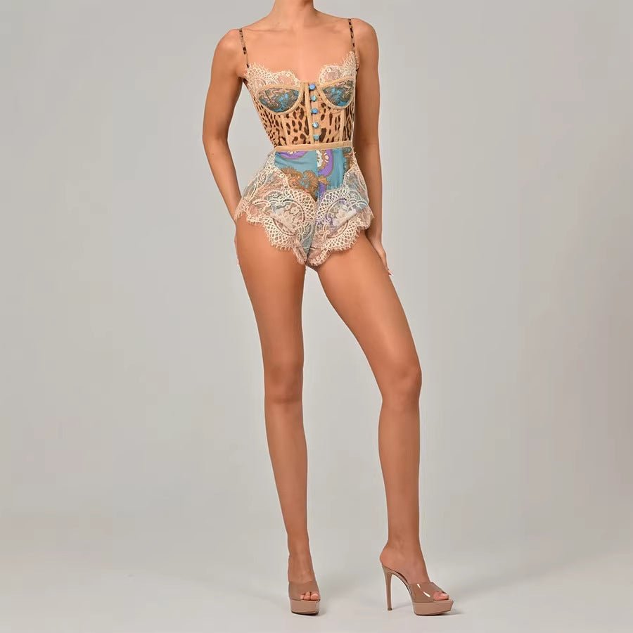 Combinaison sexy à fines bretelles en dentelle pour femme – Nouvelle tendance mode - IVOIRART.COM
