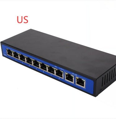 Commutateur d'alimentation PoE 8+2 ports 10 puissants 100M avec AP sans fil et alimentation externe 48V - IVOIRART.COM